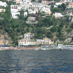 Approaching Positano from the water