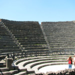 This Roman ampitheatre was found buried and preserved in ash and pumice