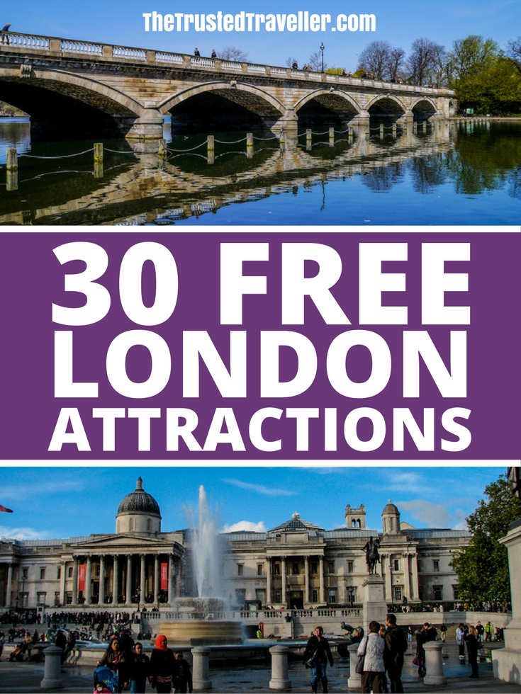 From markets to galleries, museums and parks, we've got you covered with this mega list of FREE things to see and do in London. Save time and money with our helpful travel planning advice. - 30 Free London Attractions - The Trusted Traveller