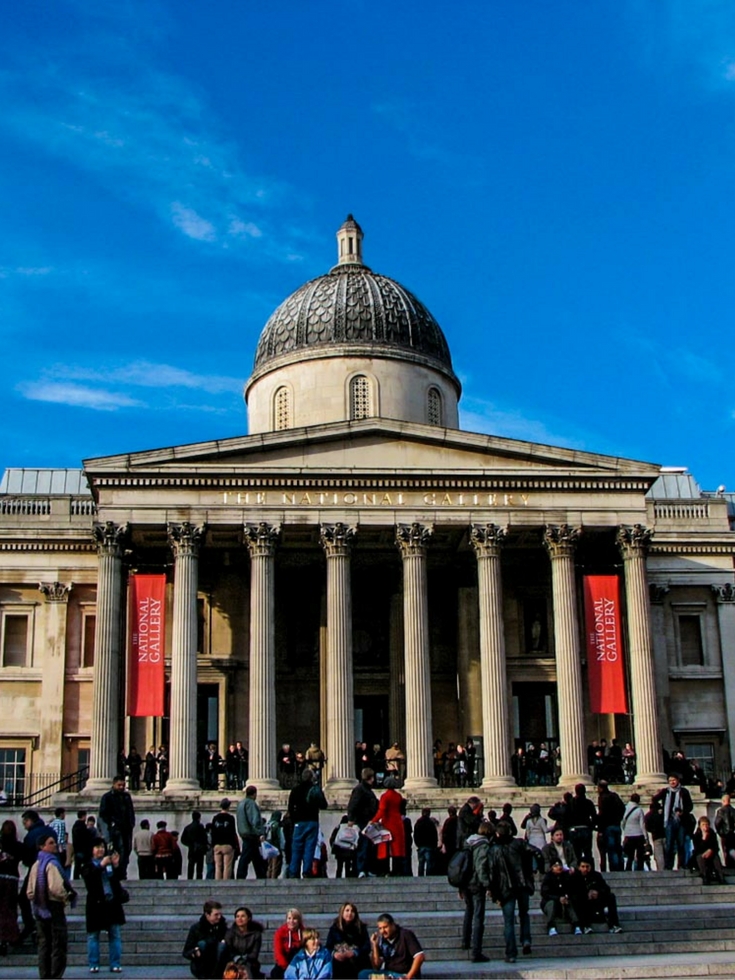 The National Gallery in Trafalgar Square, one of the free museums and galleries in London - 30 Free London Attractions - The Trusted Traveller