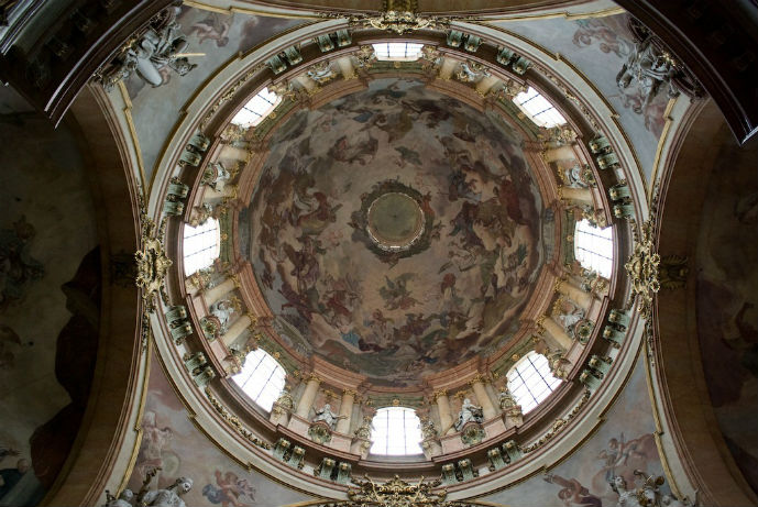 Inside the dome of St Nicholas Cathedral (photo by cphoffman42 on flickr) - Things to Do in Prague - The Trusted Traveller