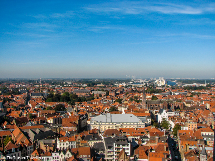 The view from the Belfry in Bruges in Belgium - Things to Do in Bruges - The Trusted Traveller