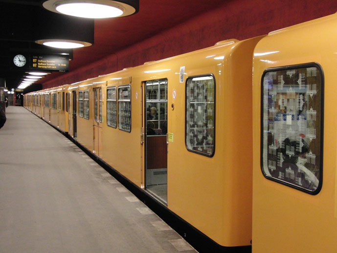 The U-Bahn waiting at the platform - Getting Around Berlin - The Trusted Traveller