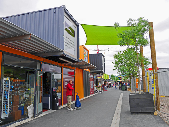 Containers used as shops in the Re:Start Mall - Things to Do in Christchurch - The Trusted Traveller