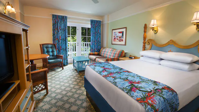 A guest room at Disney's Beach Club Villas - Where to Stay Near the Orlando Theme Parks - The Trusted Traveller