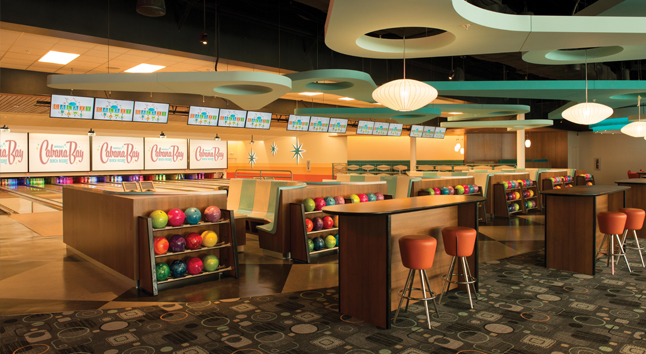 The bowling alley at Universal’s Cabana Bay Beach Resort - Where to Stay Near the Orlando Theme Parks - The Trusted Traveller
