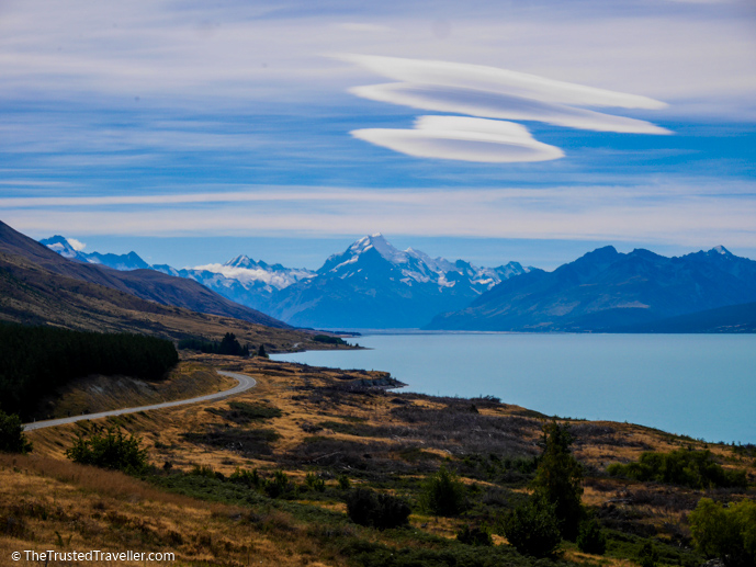 Stunning lake and mountains views on the Lake Pukaki Track - Things to Do in New Zealand's Mackenzie Basin - The Trusted Traveller