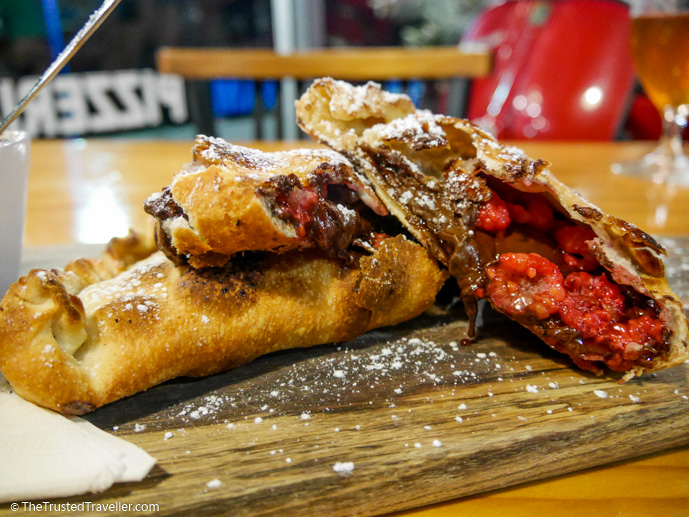 Our dessert: Raspberry and Dark Chocolate Calzone - 7 Eurobodalla Culinary Delights That Should Not to Be Missed - The Trusted Traveller