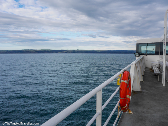 Cruise on the top deck on approach to Kangaroo Island - How to Get to Kangaroo Island (plus the best ways to get around) - The Trusted Traveller