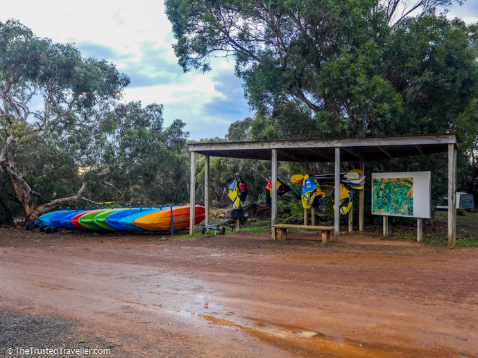 Free kayaks for guests use - Vivonne Bay Lodge: Kangaroo Islands Best Flashpacker Accommodation - The Trusted Traveller