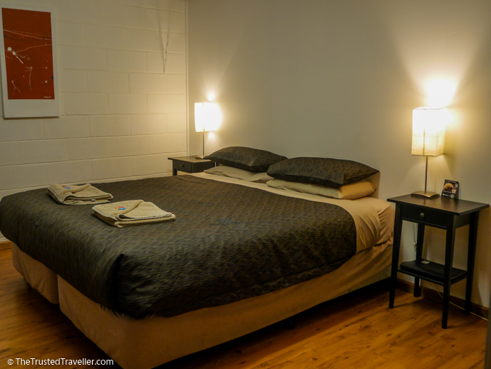 Our comfortable king bed - Vivonne Bay Lodge: Kangaroo Islands Best Flashpacker Accommodation - The Trusted Traveller