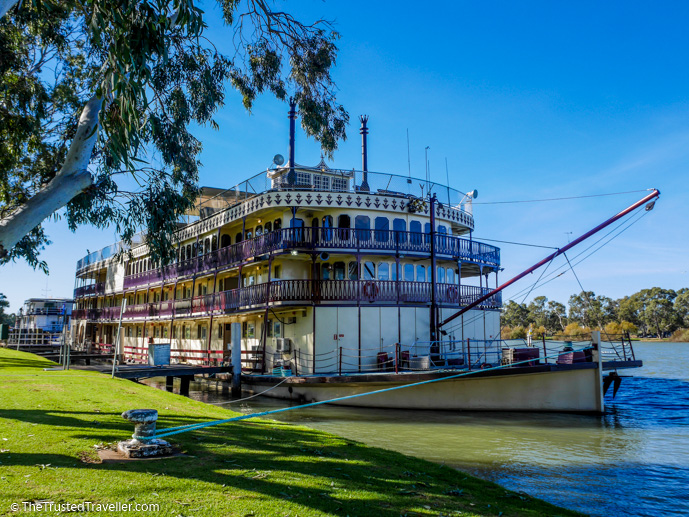 The PS Murray Princess moared at Mannum - Our Luxury Murray River Cruise Aboard the PS Murray Princess - The Trusted Traveller