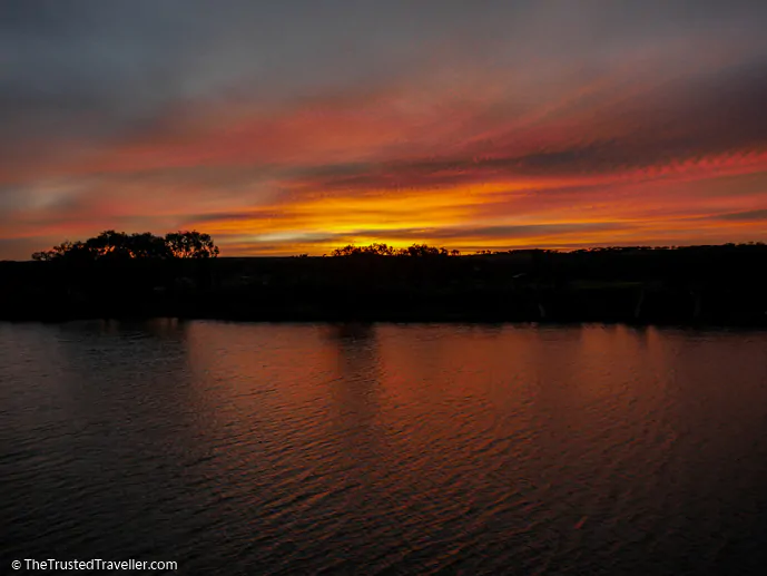 Sunset is a highlight of any Murray River Cruise - Our Luxury Murray River Cruise Aboard the PS Murray Princess - The Trusted Traveller