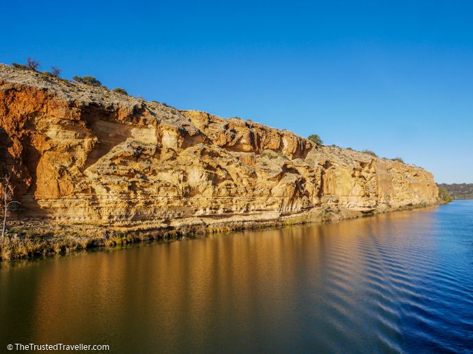 The massive cliffs that line the Murray River - Our Luxury Murray River Cruise Aboard the PS Murray Princess - The Trusted Traveller