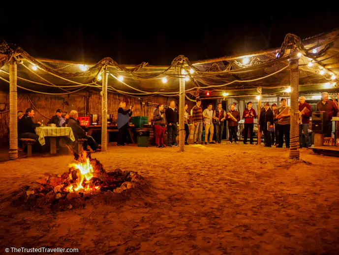 BBQ by campfire - Our Luxury Murray River Cruise Aboard the PS Murray Princess - The Trusted Traveller