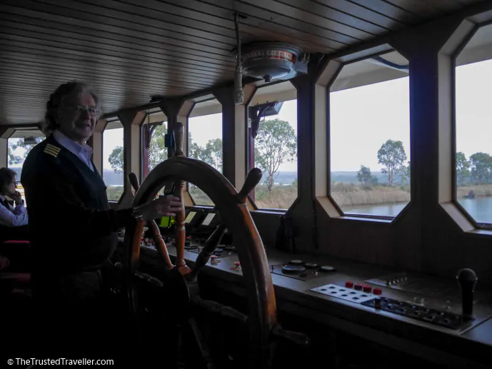 In the wheelhouse with Captain Keith - Our Luxury Murray River Cruise Aboard the PS Murray Princess - The Trusted Traveller