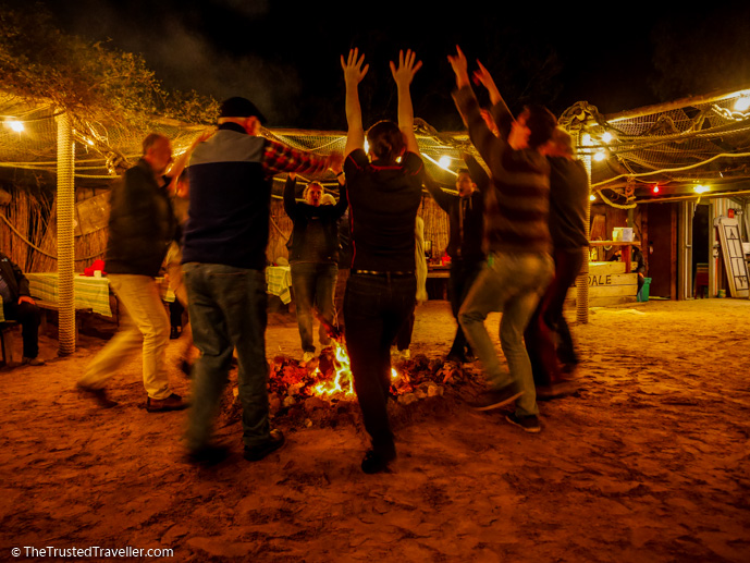 Dancing around the campfire, just one of the ways you'll have fun on the cruise - 7 Things You Can Expect on a PS Murray Princess Cruise - The Trusted Traveller