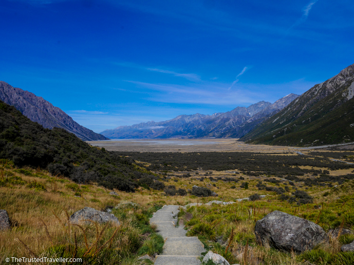 Walking near Mt Cook - Two Week New Zealand South Island Road Trip Itinerary - The Trusted Traveller